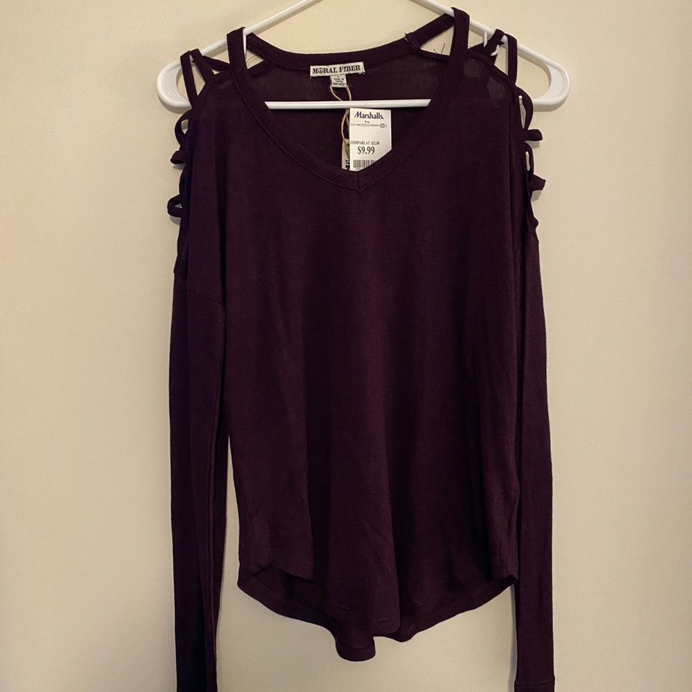 Women’s Small Purple Long Sleeve Cutout - Moral Fiber